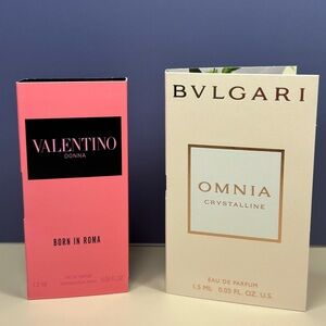 Valentino Donna and Bvlgari Omnia Perfume Samples
